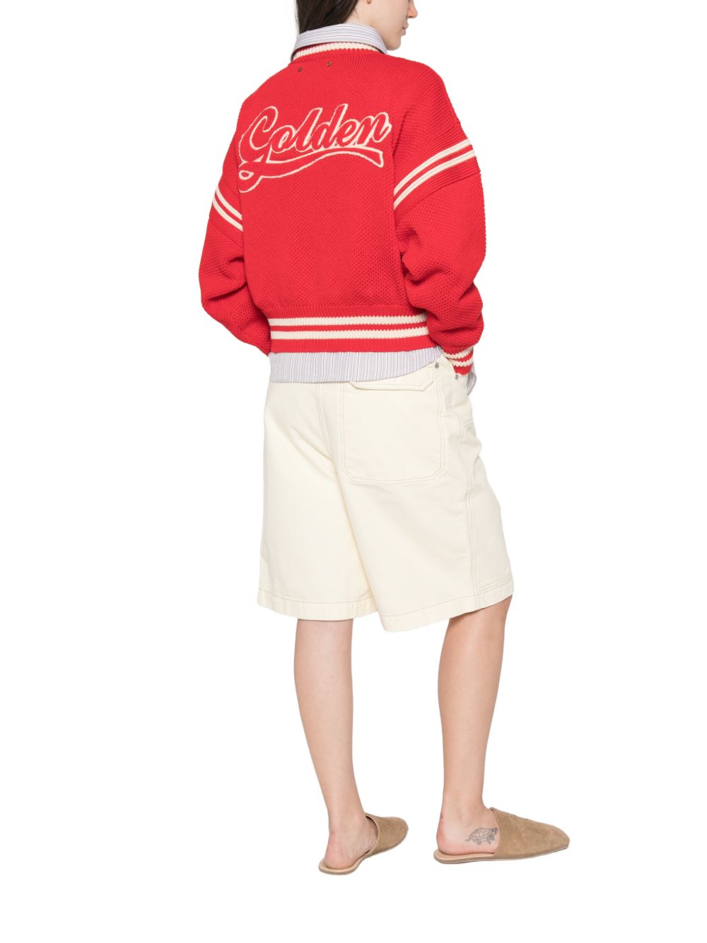 GOLDEN GOOSE BOUCLE LOGO SWEATER