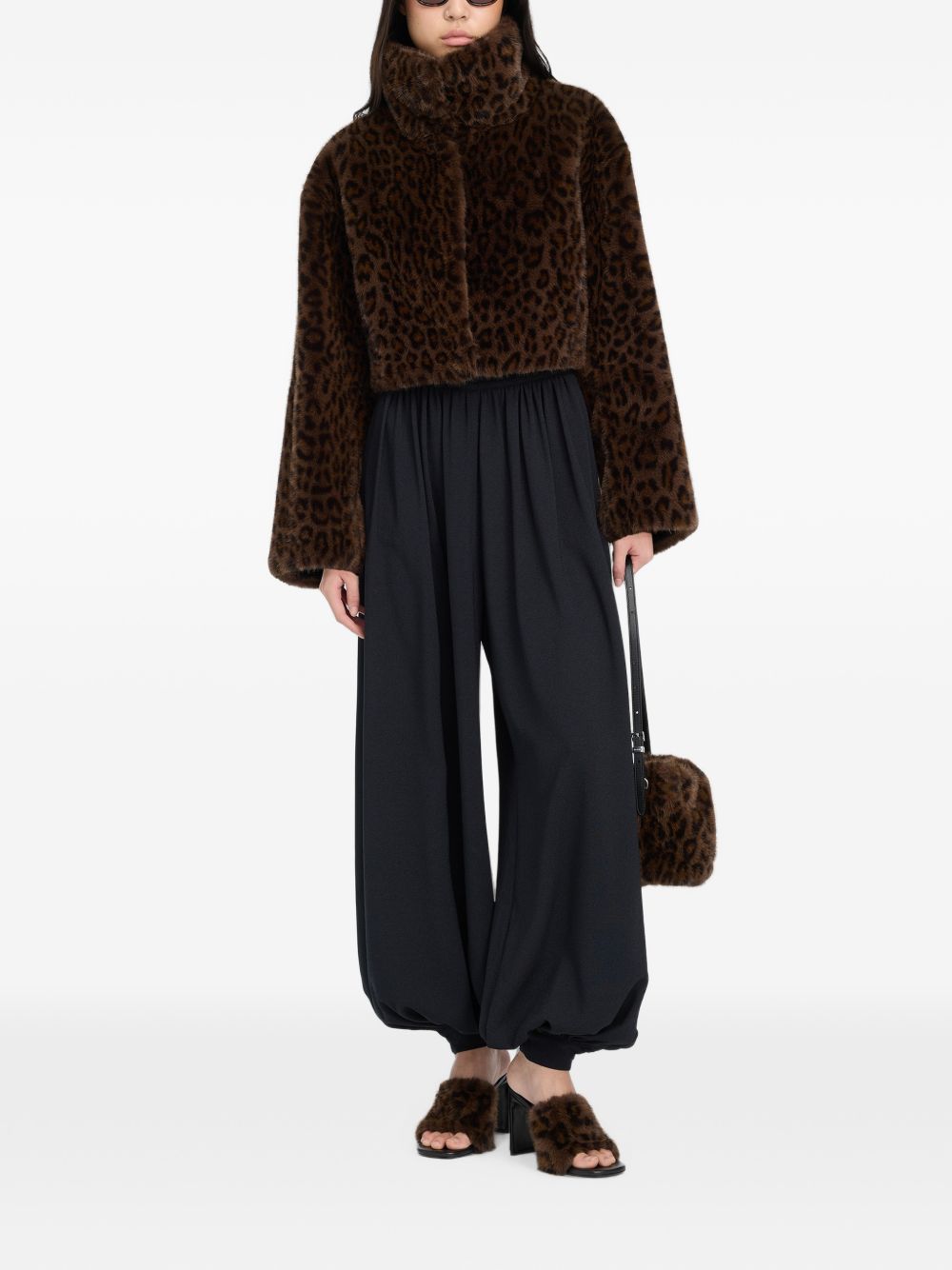 ROTATE FAUX FUR CROP JACKET