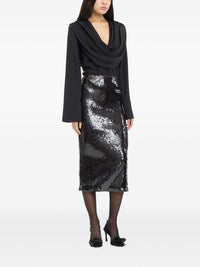 ROTATE SEQUINS PENCIL SKIRT