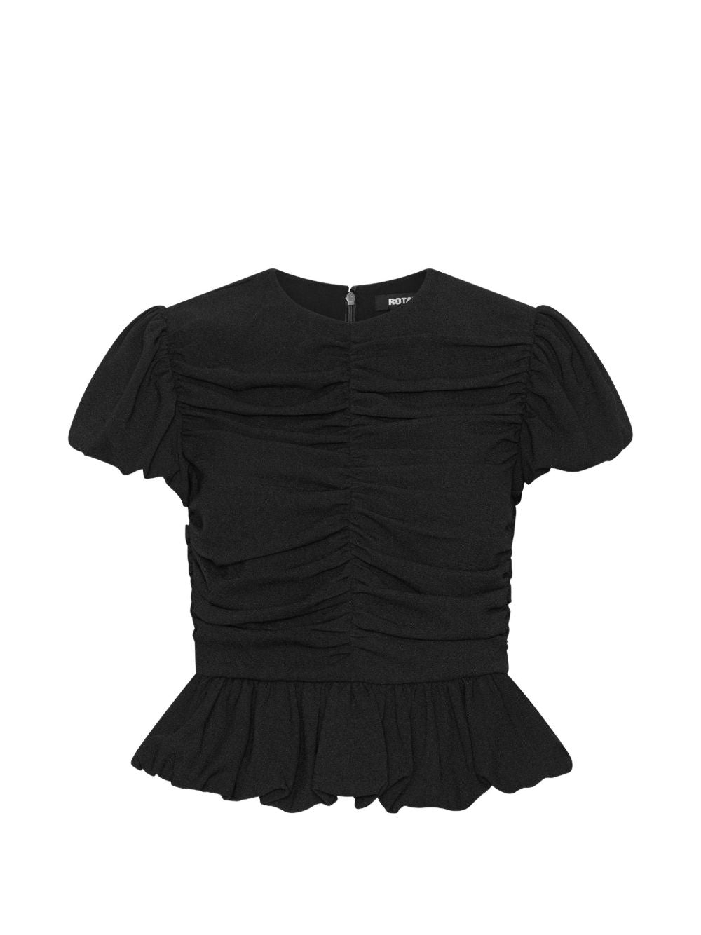 ROTATE RUCHED PUFF SLEEVE TOP