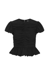 ROTATE RUCHED PUFF SLEEVE TOP