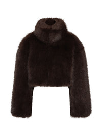 ROTATE FAUX FUR CROPPED JACKET