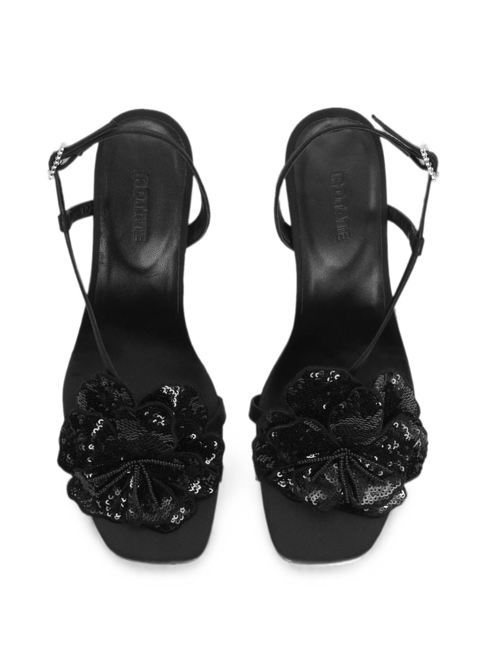 ROTATE FLOWER SATIN SANDAL