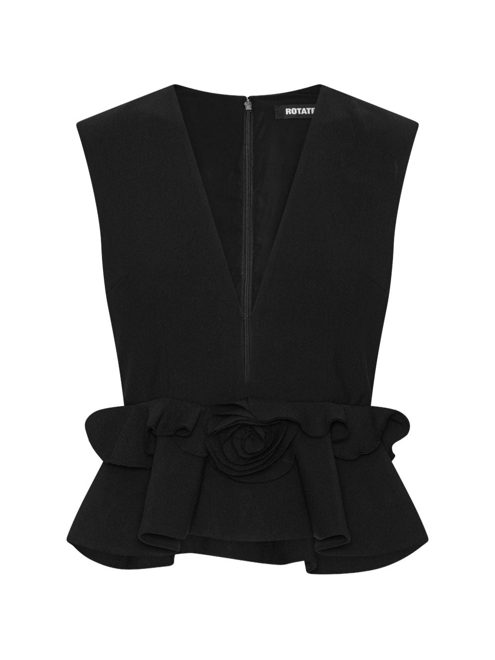 ROTATE V-NECK FLOWER TOP