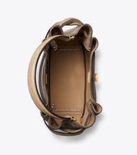 TORY BURCH ROMY EMBOSSED CROC BUCKET BAG