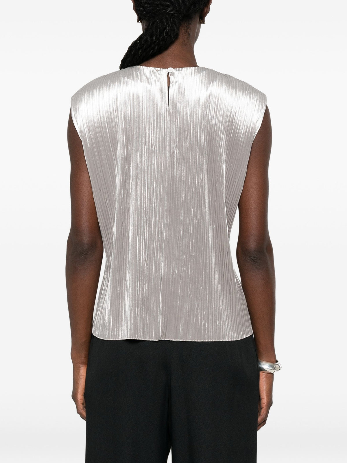 FORTE FORTE VELVET PLEATED TOP