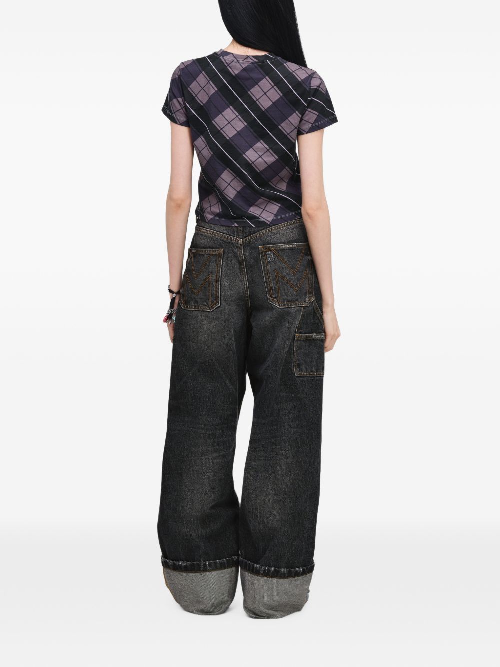 MARC JACOBS PLAID LOGO BABY TEE
