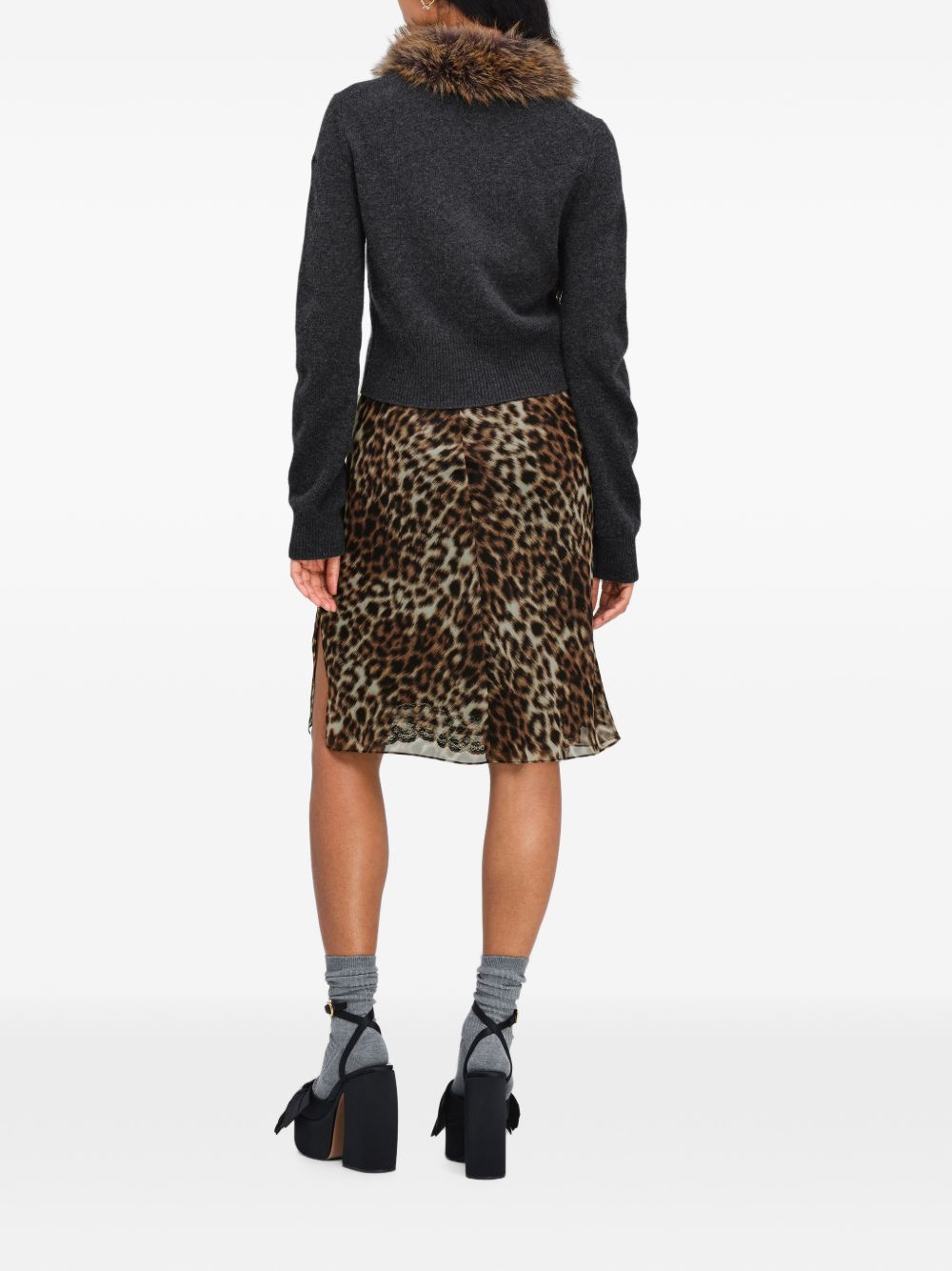 MARC JACOBS FAUX FUR LINED CARDIGAN