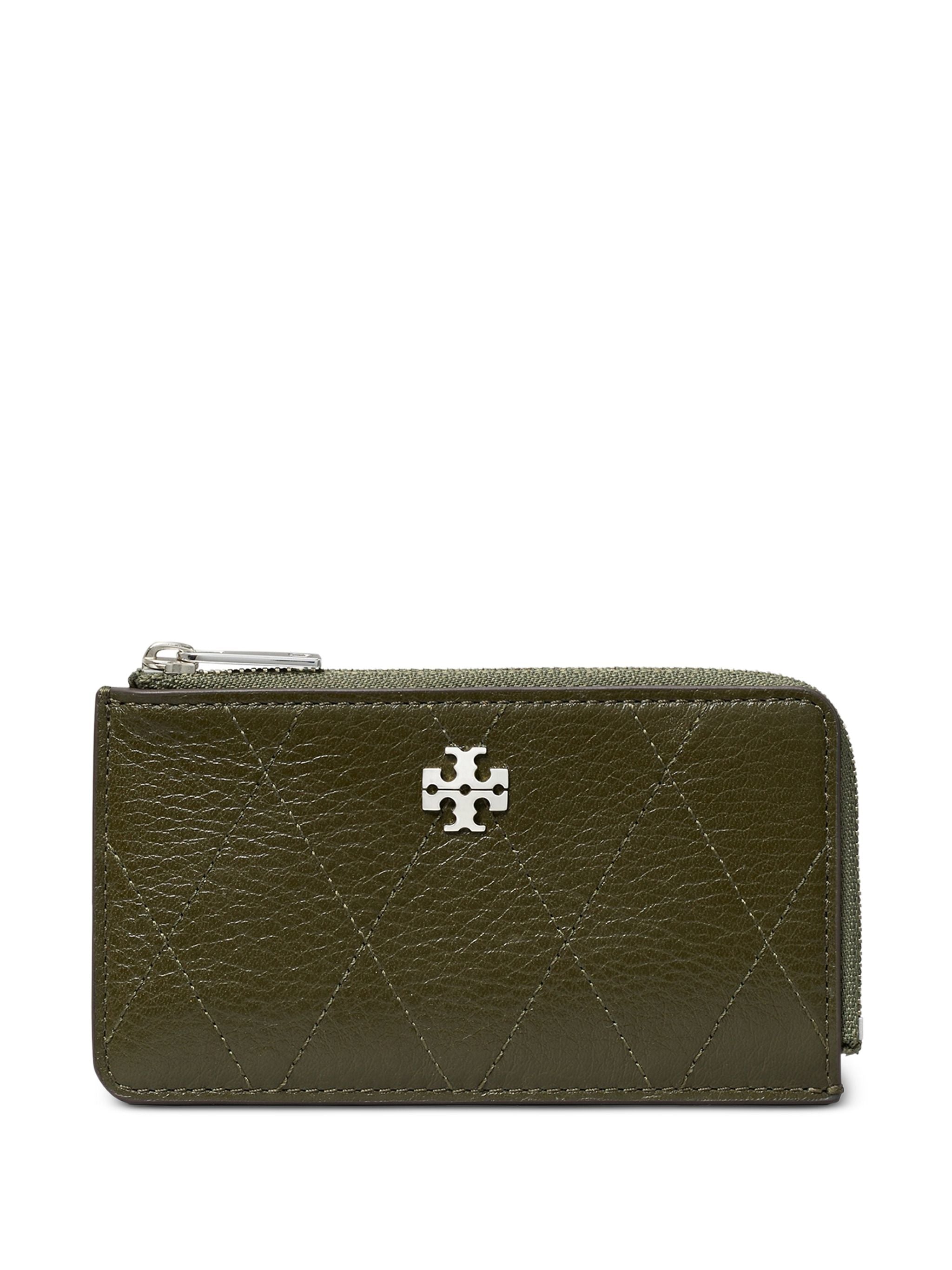TORY BURCH CHARLIE QUILTED ZIP CARD CASE