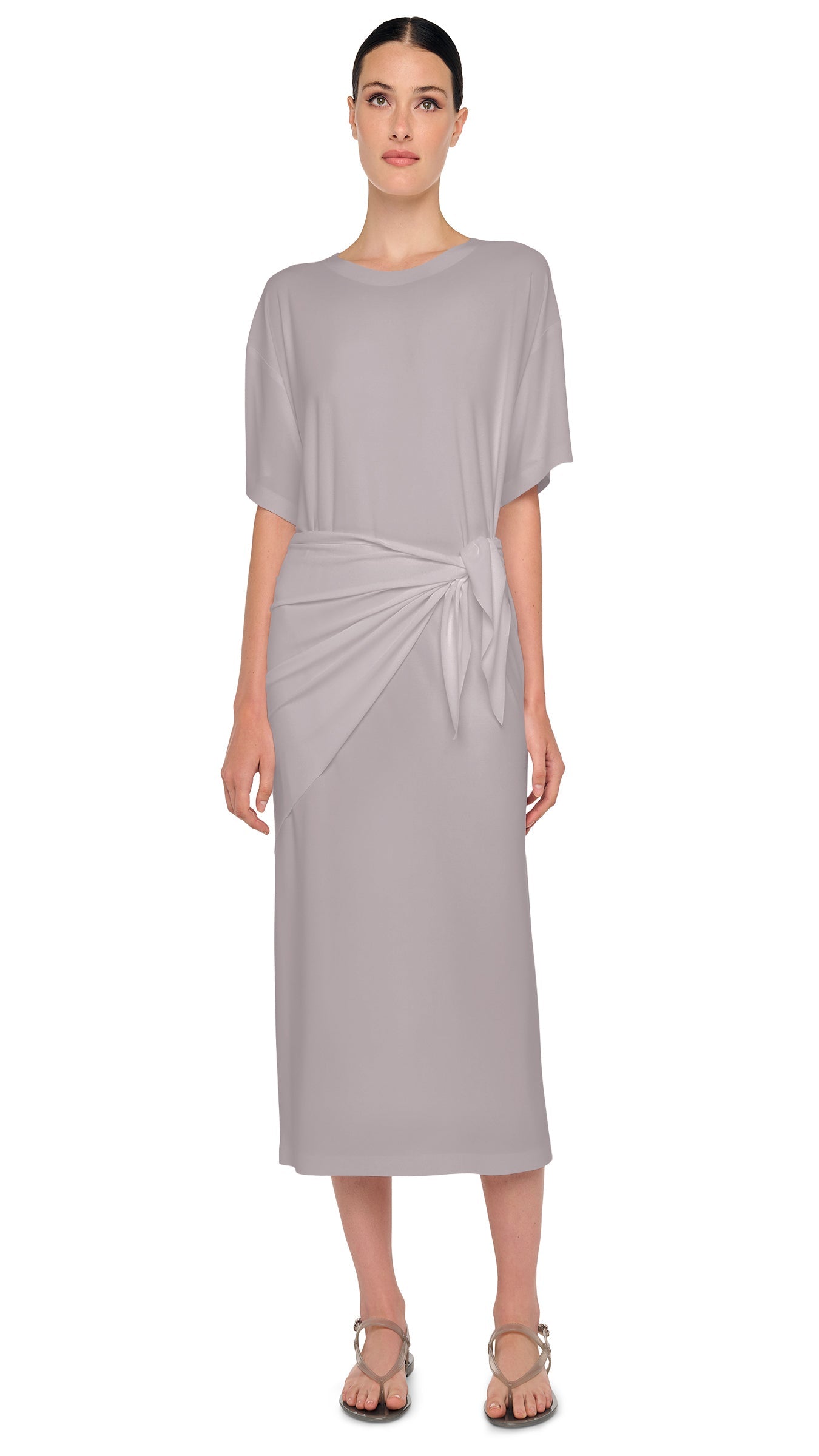 NORMA KAMALI SHORT SLEEVE BOXY DRESS