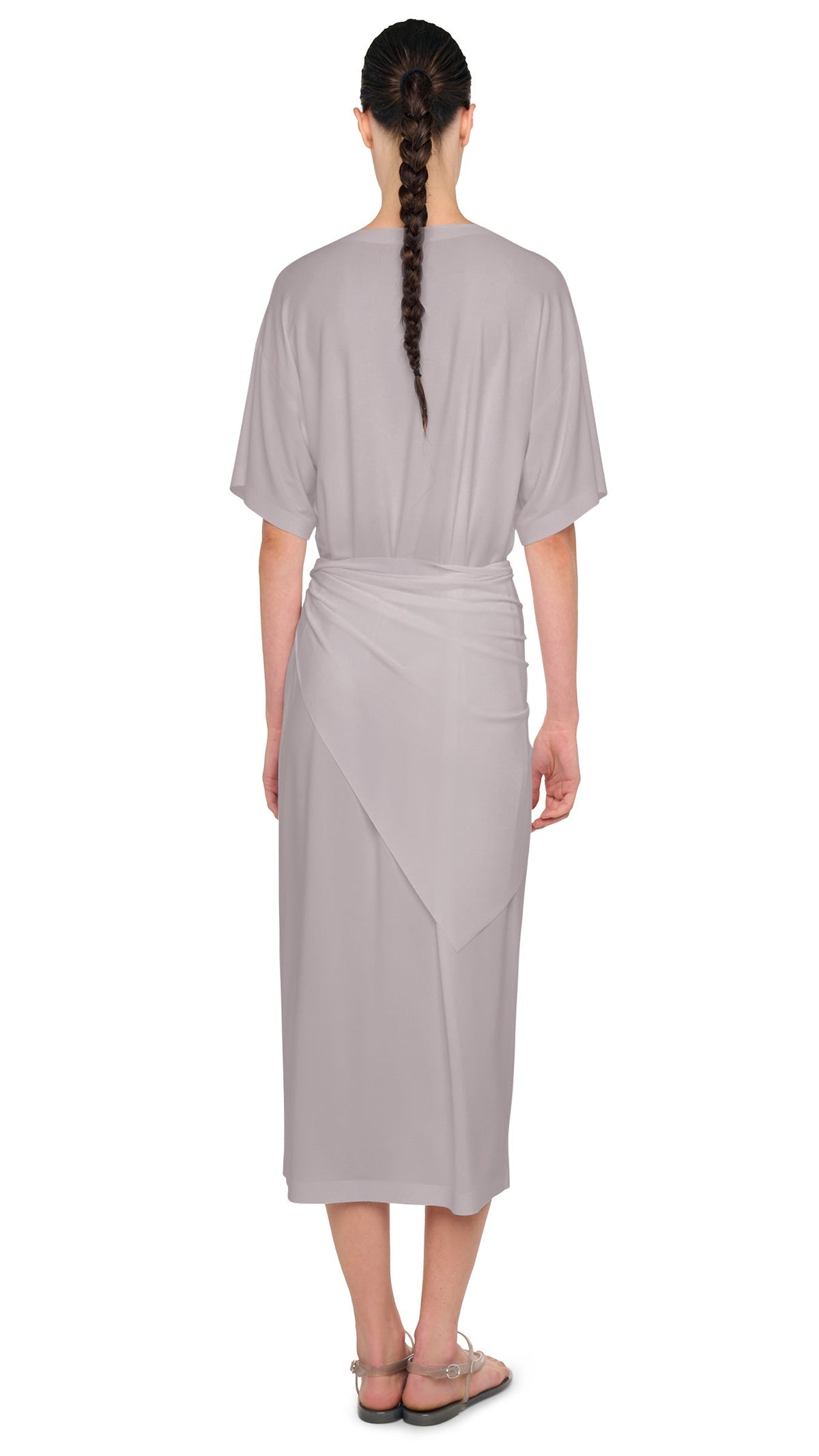 NORMA KAMALI SHORT SLEEVE BOXY DRESS