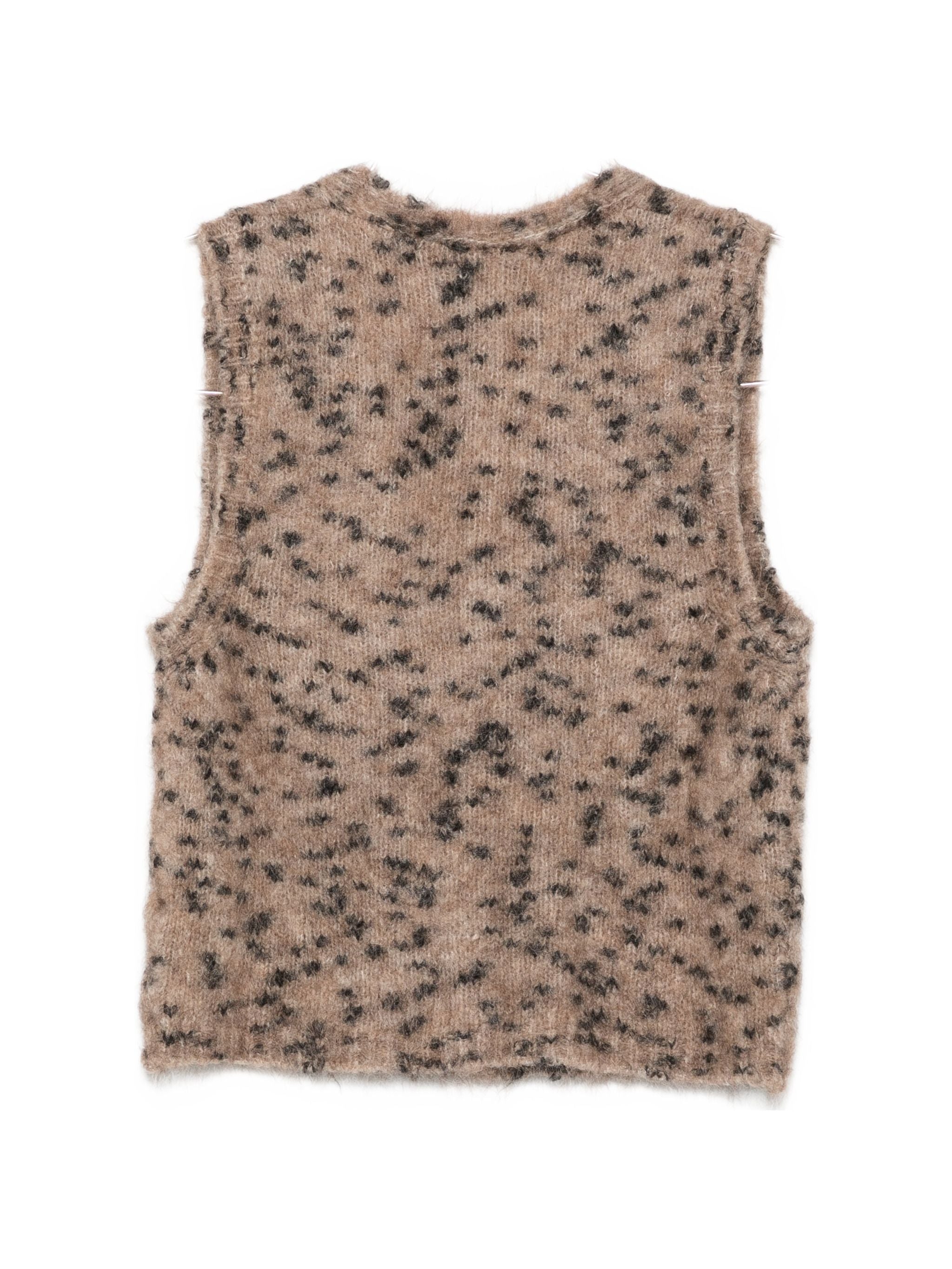 ALYSI LEOPARD PRINT GILET
