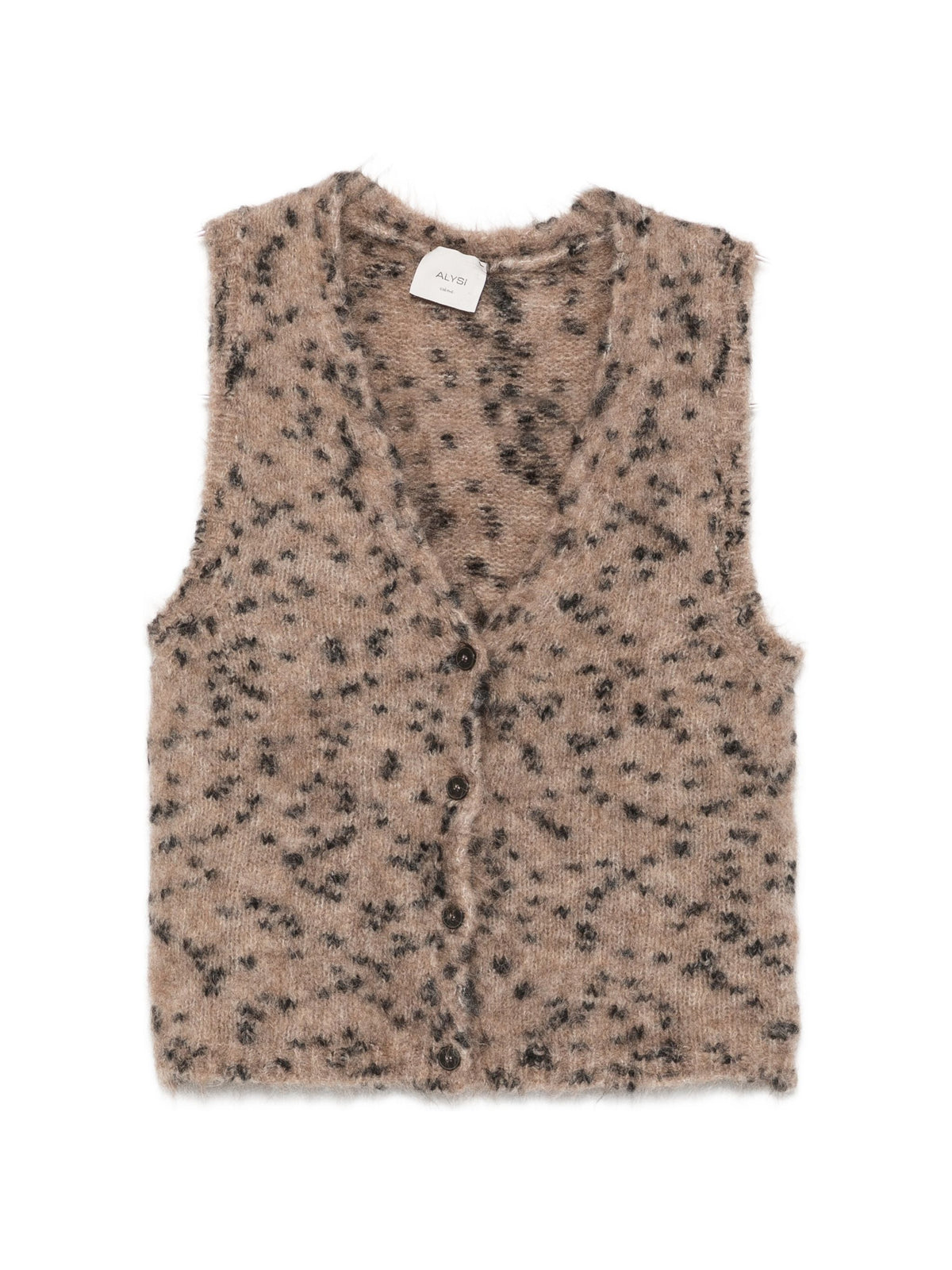 ALYSI LEOPARD PRINT GILET
