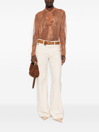 FORTE FORTE CHANTILLY LACE BOW-TIE SHIRT