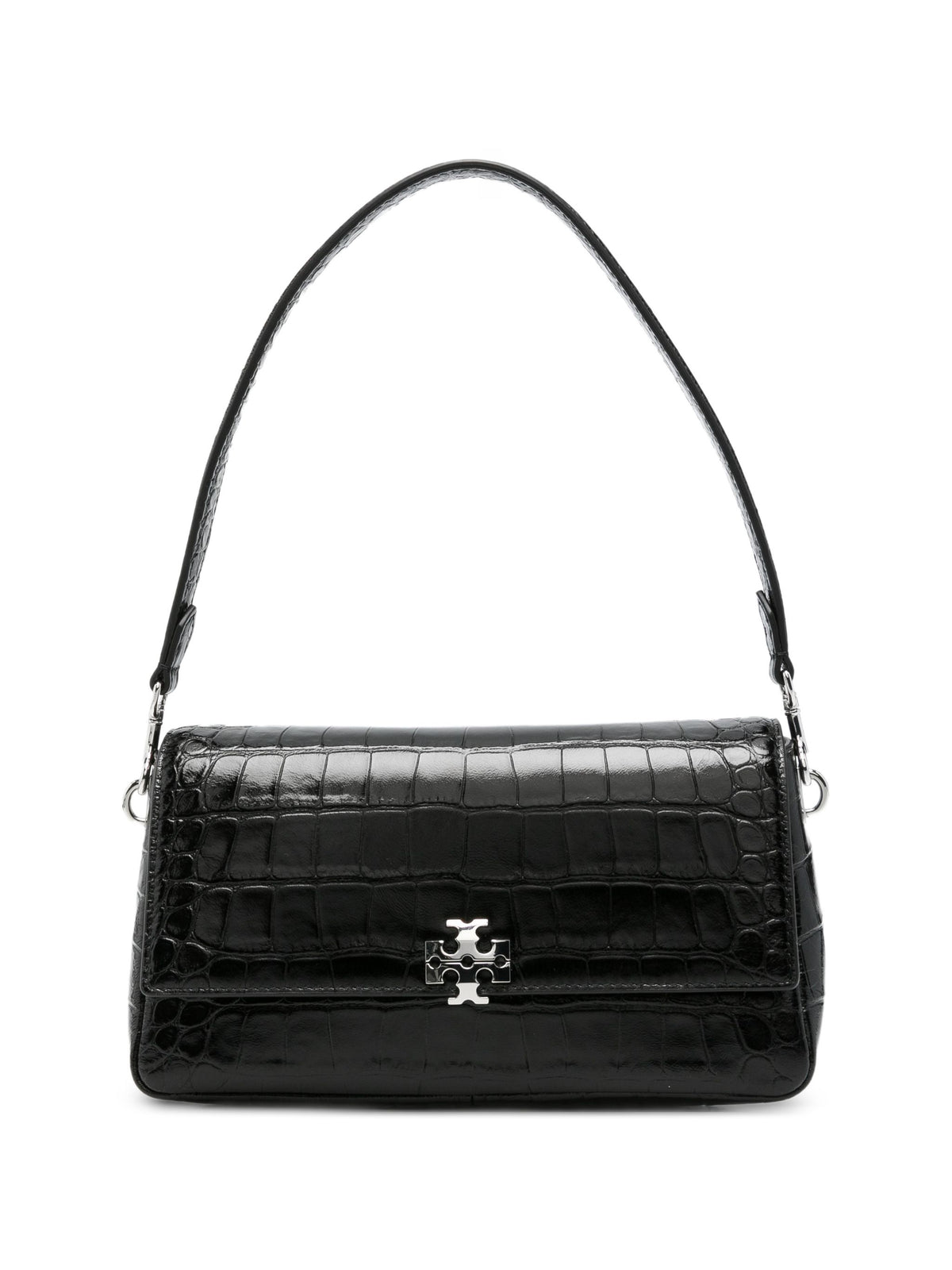 TORY BURCH CHARLIE EMBOSSED CROC SMALL