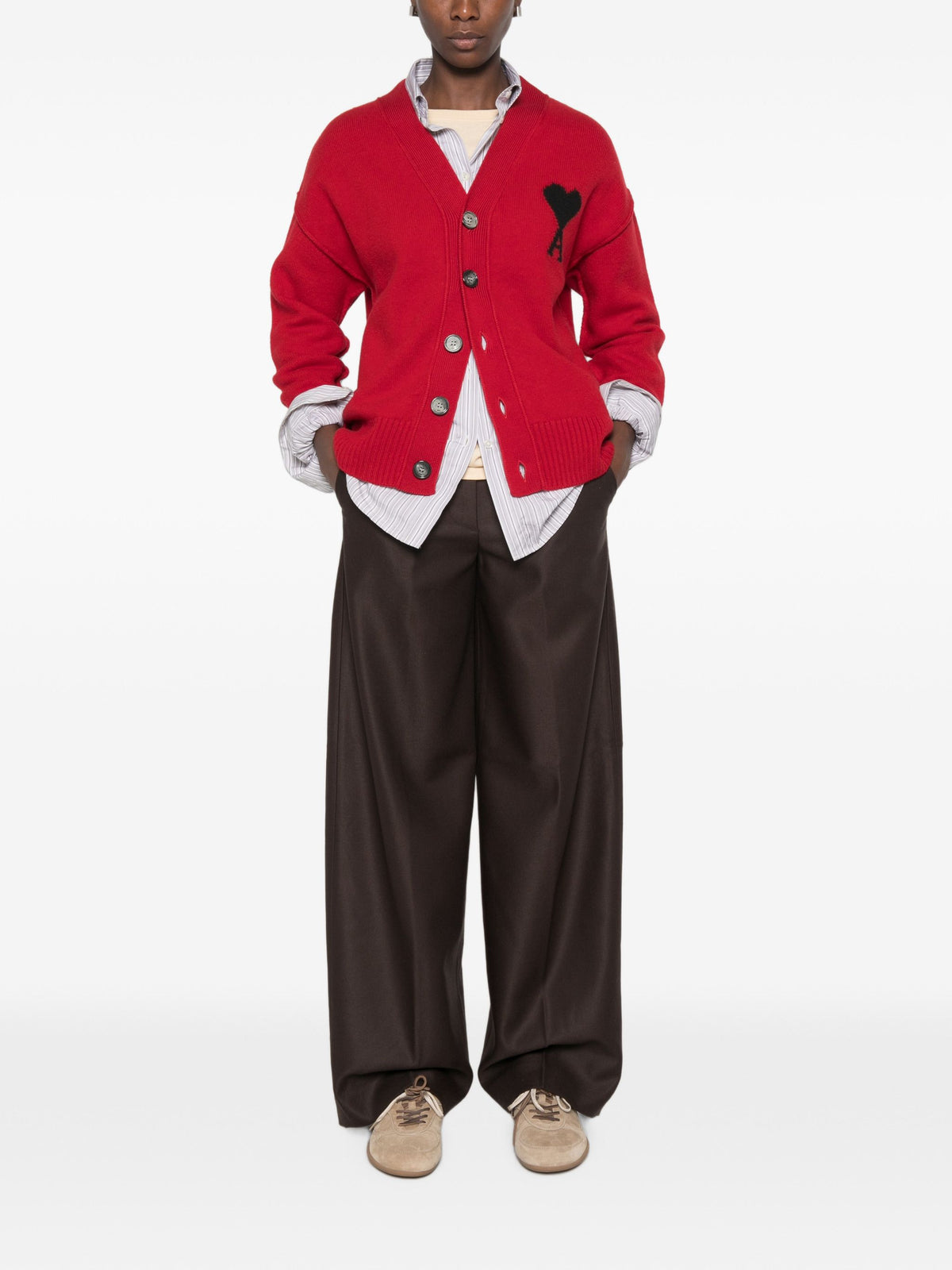 AMI PARIS ADC V NECK CARDIGAN
