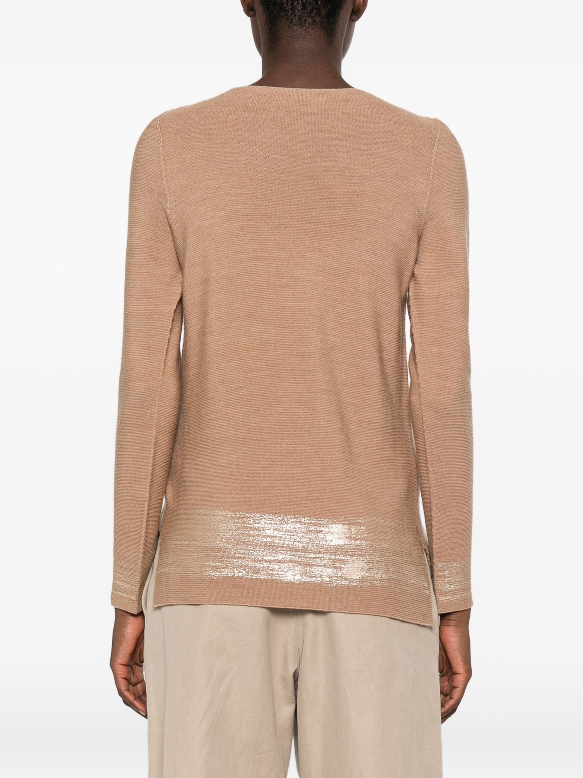 AROVESCIO BOAT NECK SWEATER