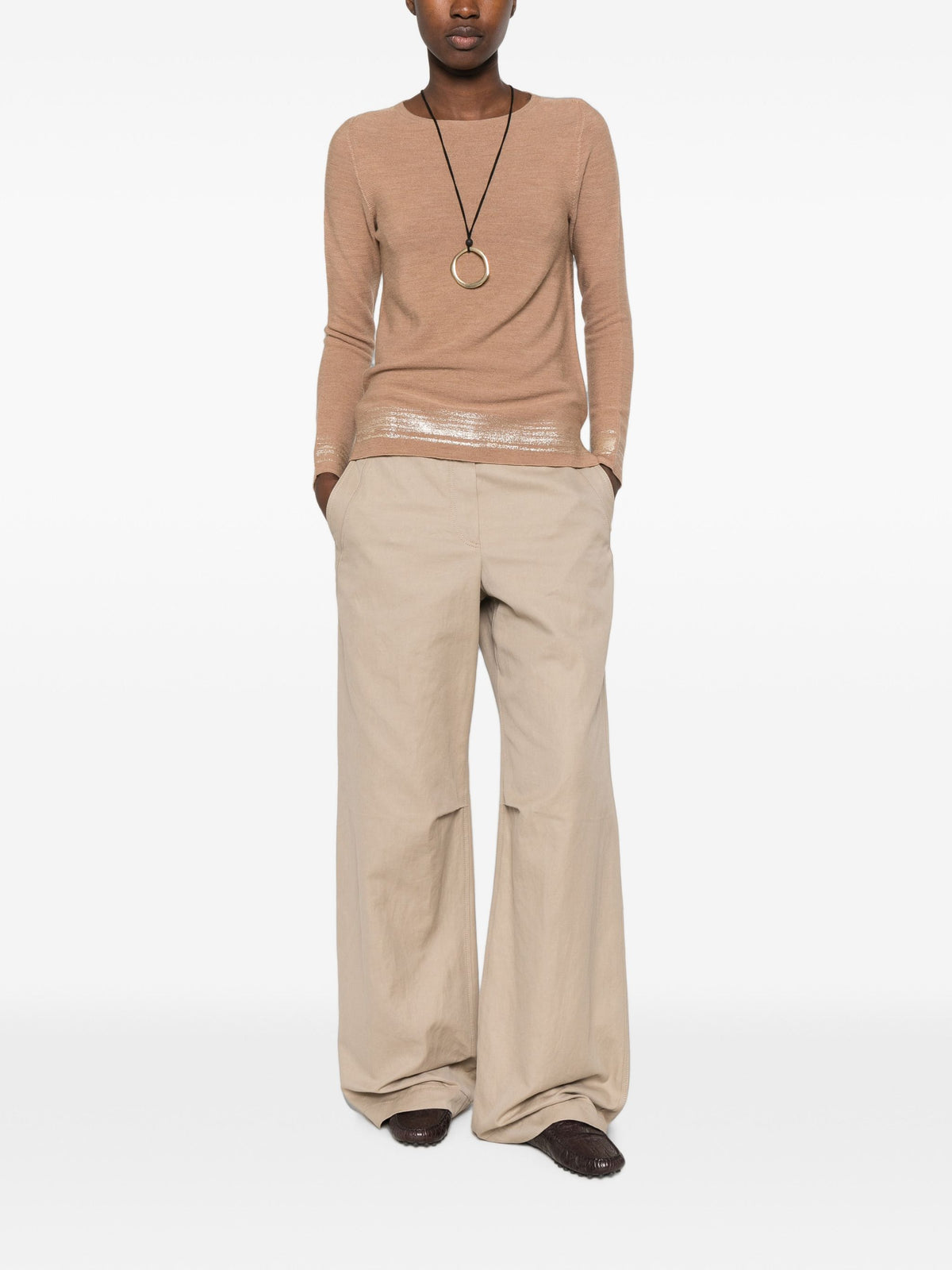 AROVESCIO BOAT NECK SWEATER