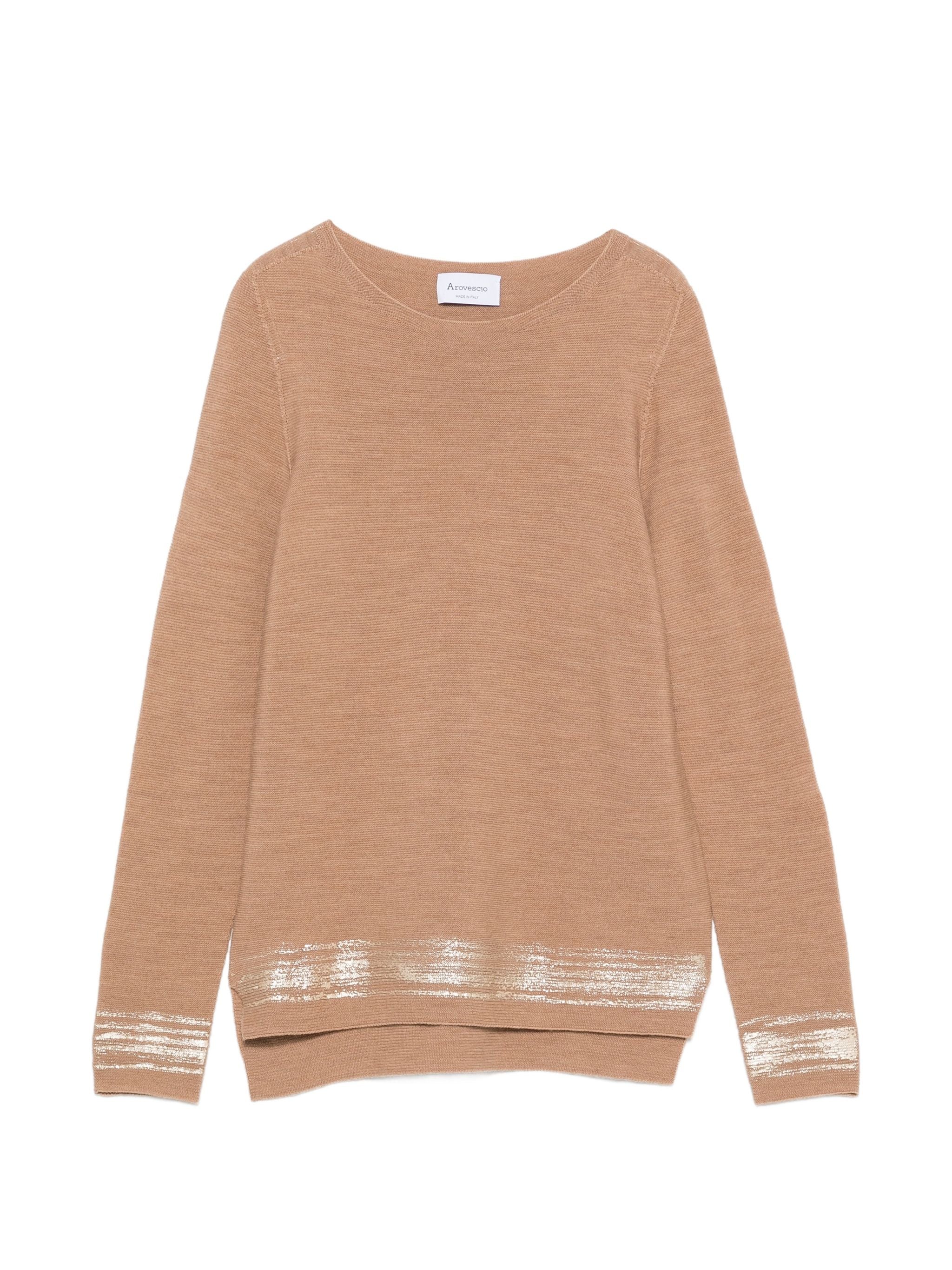 AROVESCIO BOAT NECK SWEATER