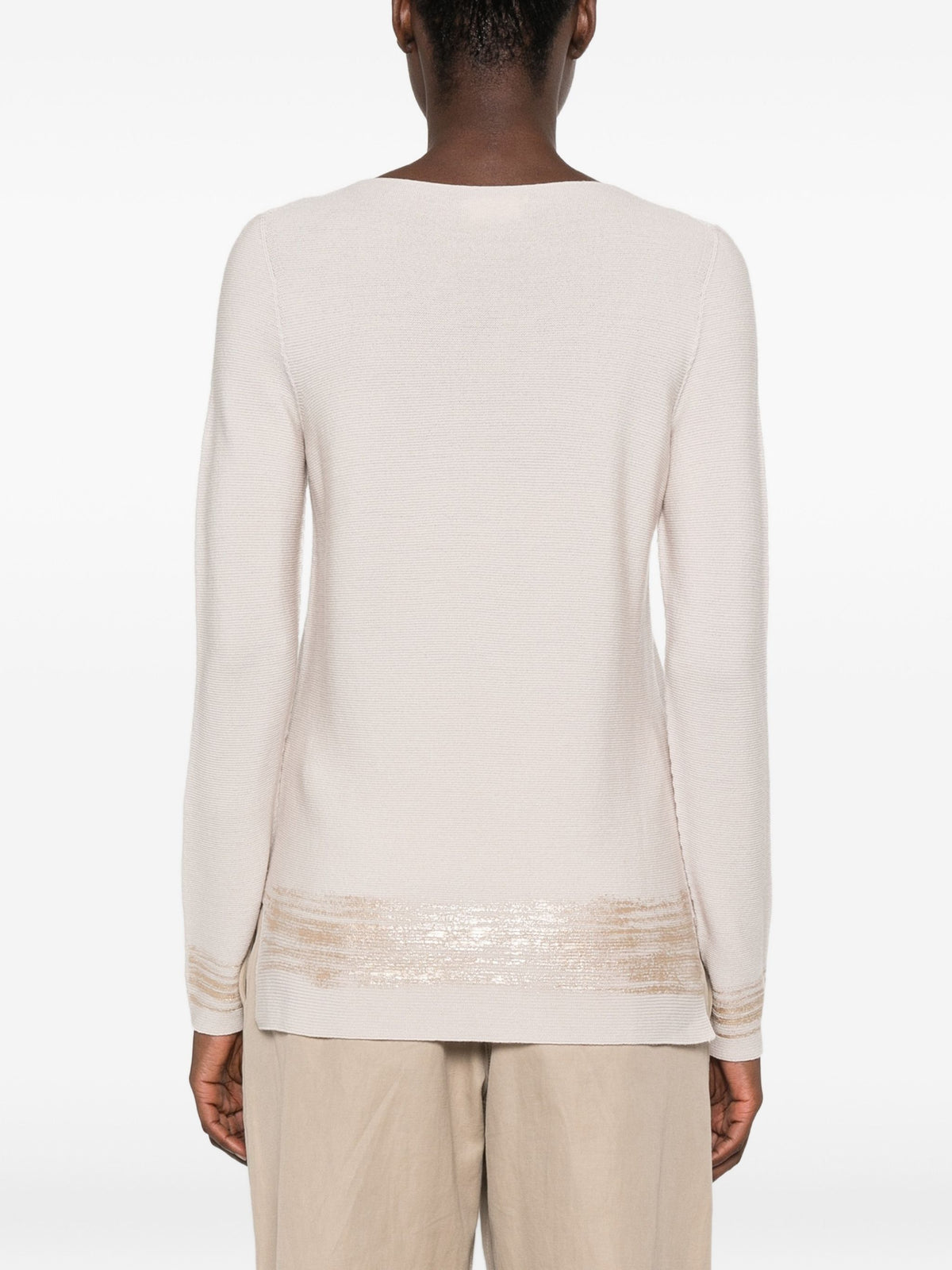 AROVESCIO BOAT NECK SWEATER