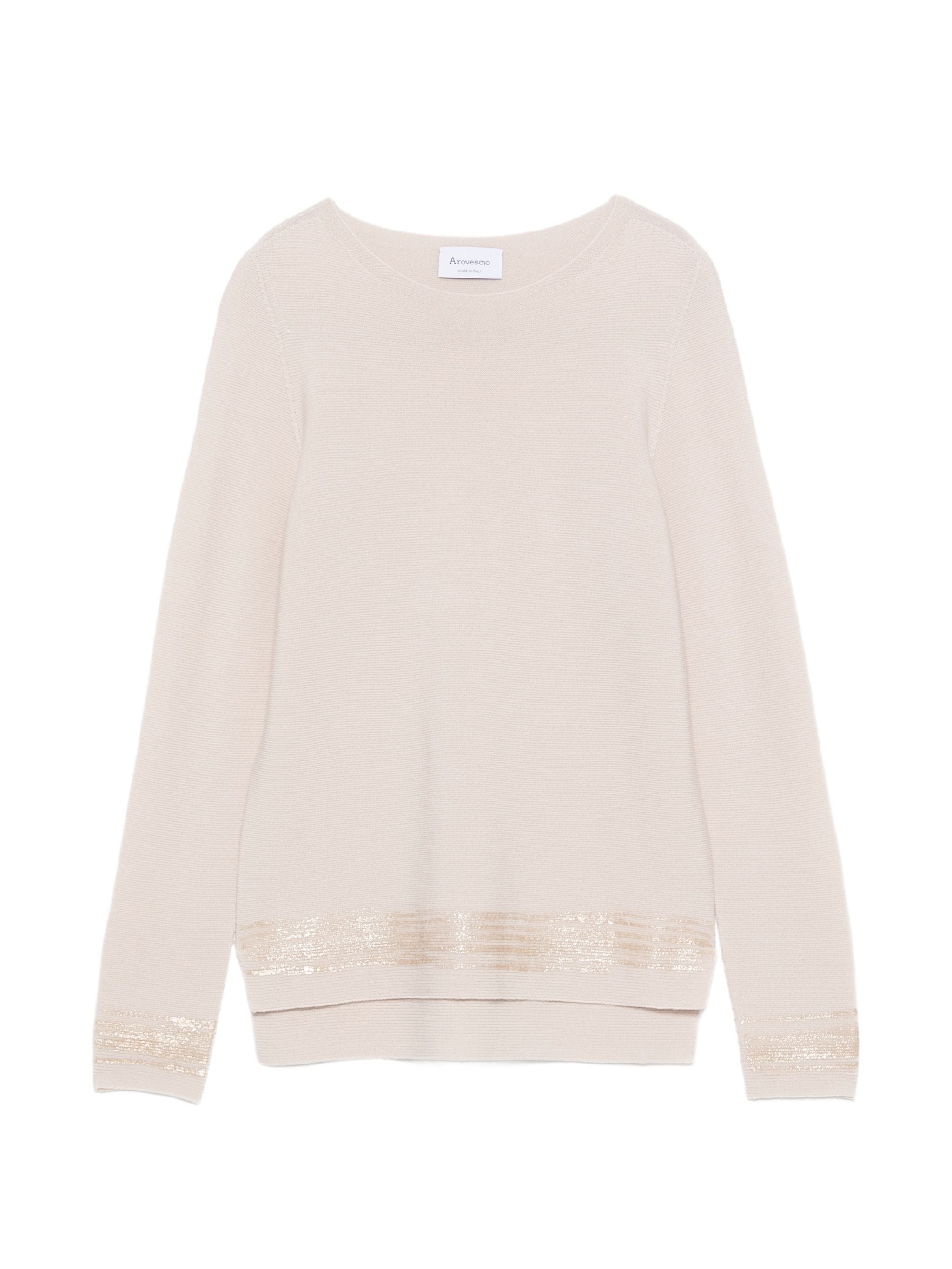 AROVESCIO BOAT NECK SWEATER