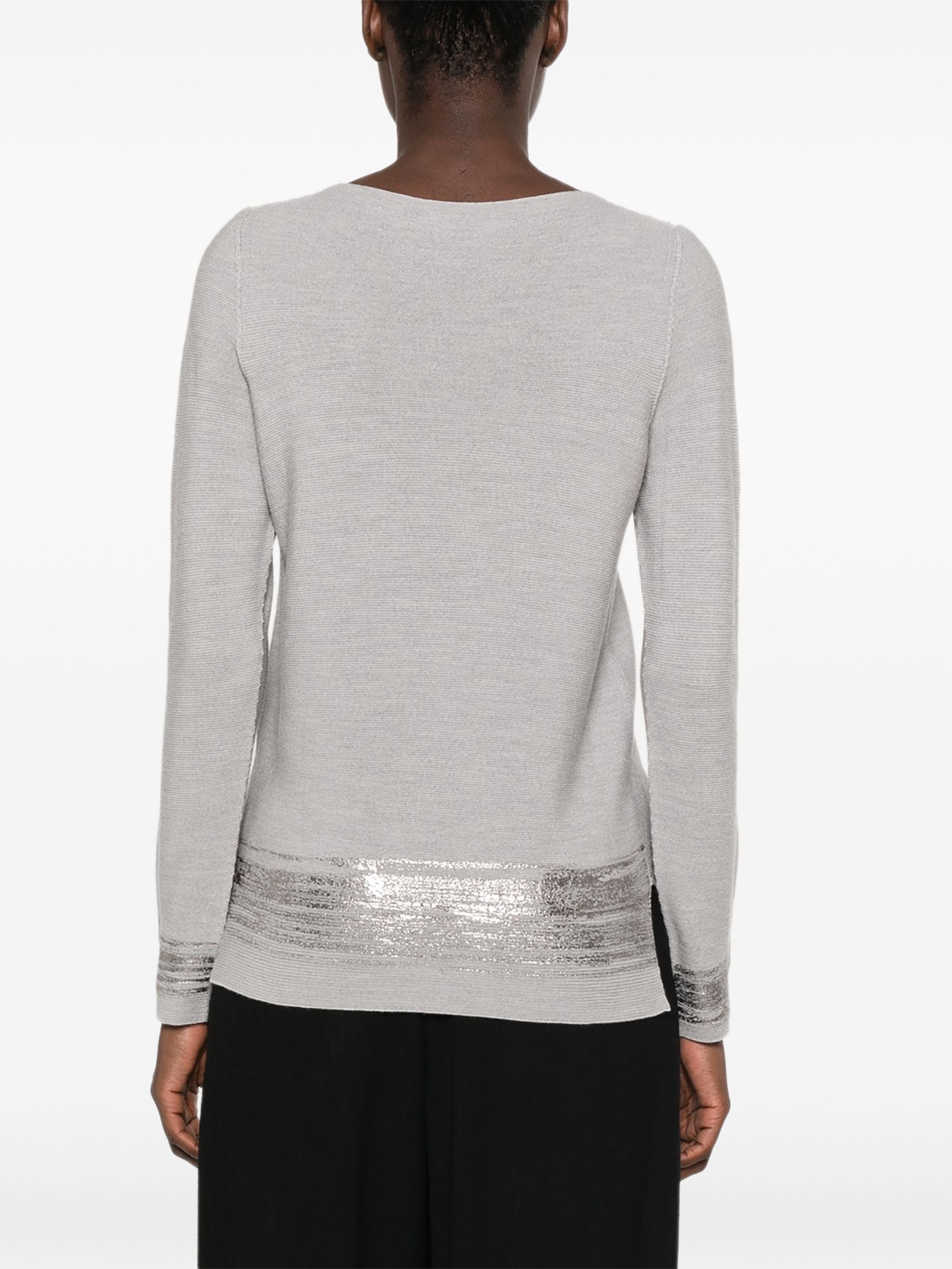 AROVESCIO BOAT NECK SWEATER