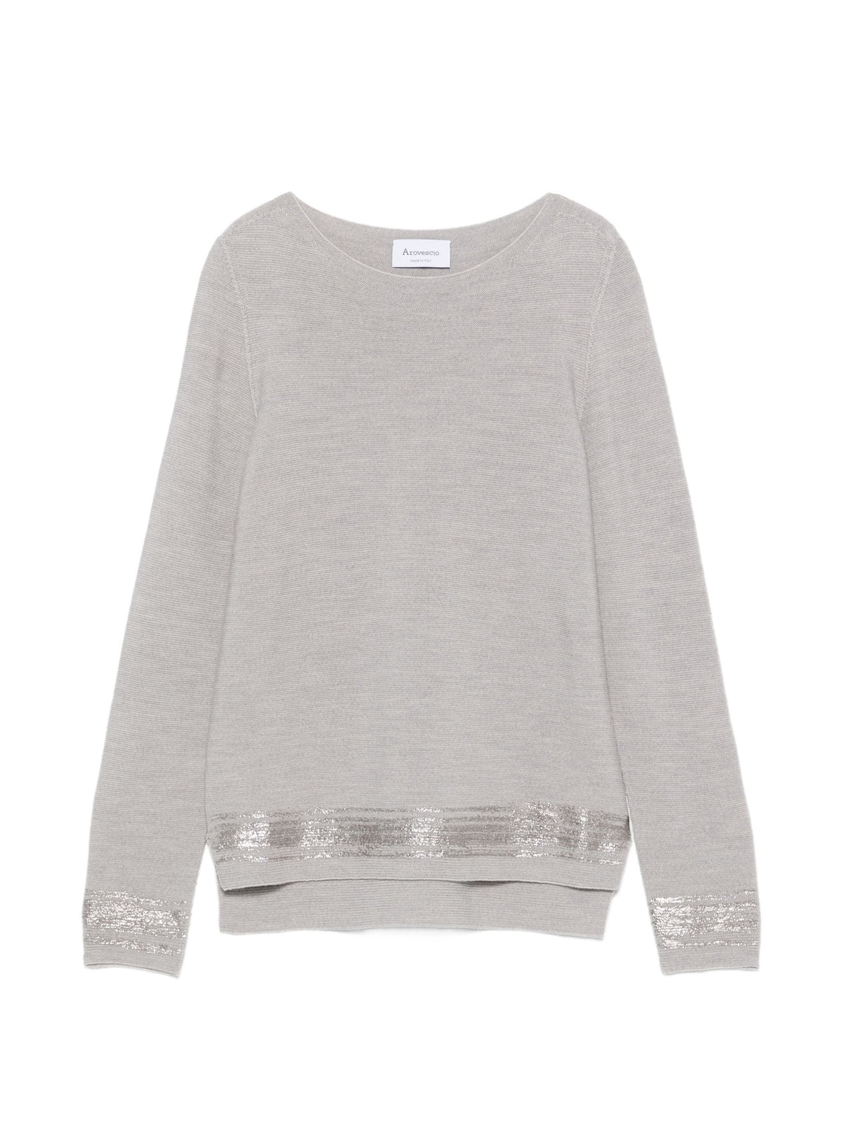 AROVESCIO BOAT NECK SWEATER