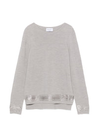AROVESCIO BOAT NECK SWEATER
