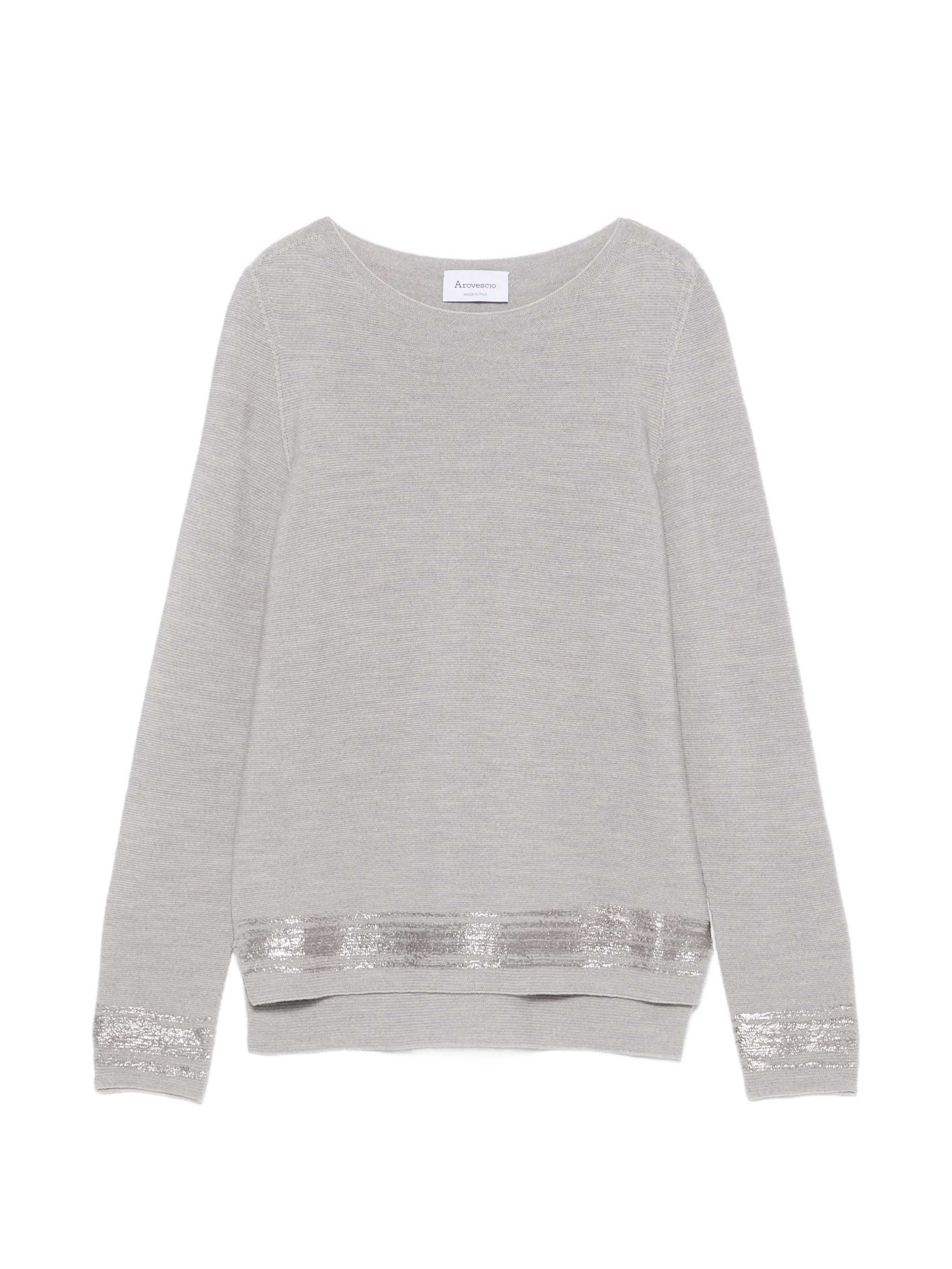 AROVESCIO BOAT NECK SWEATER