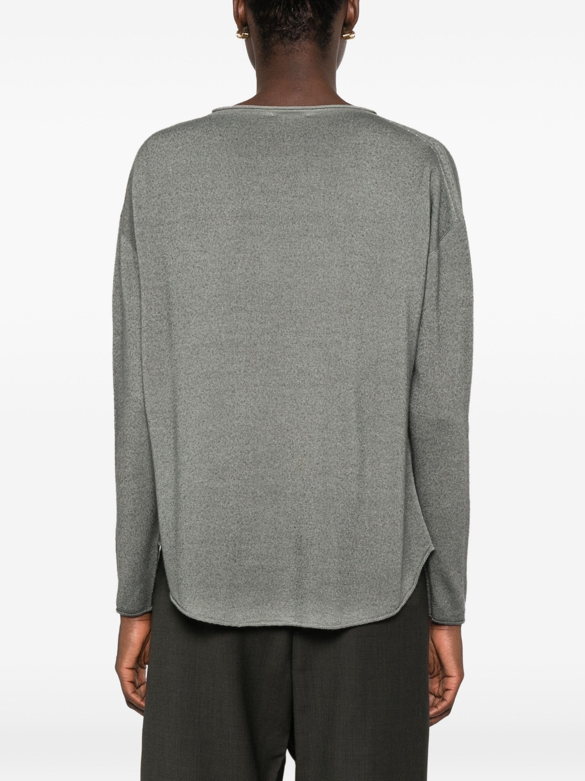 AROVESCIO BOAT NECK SWEATER