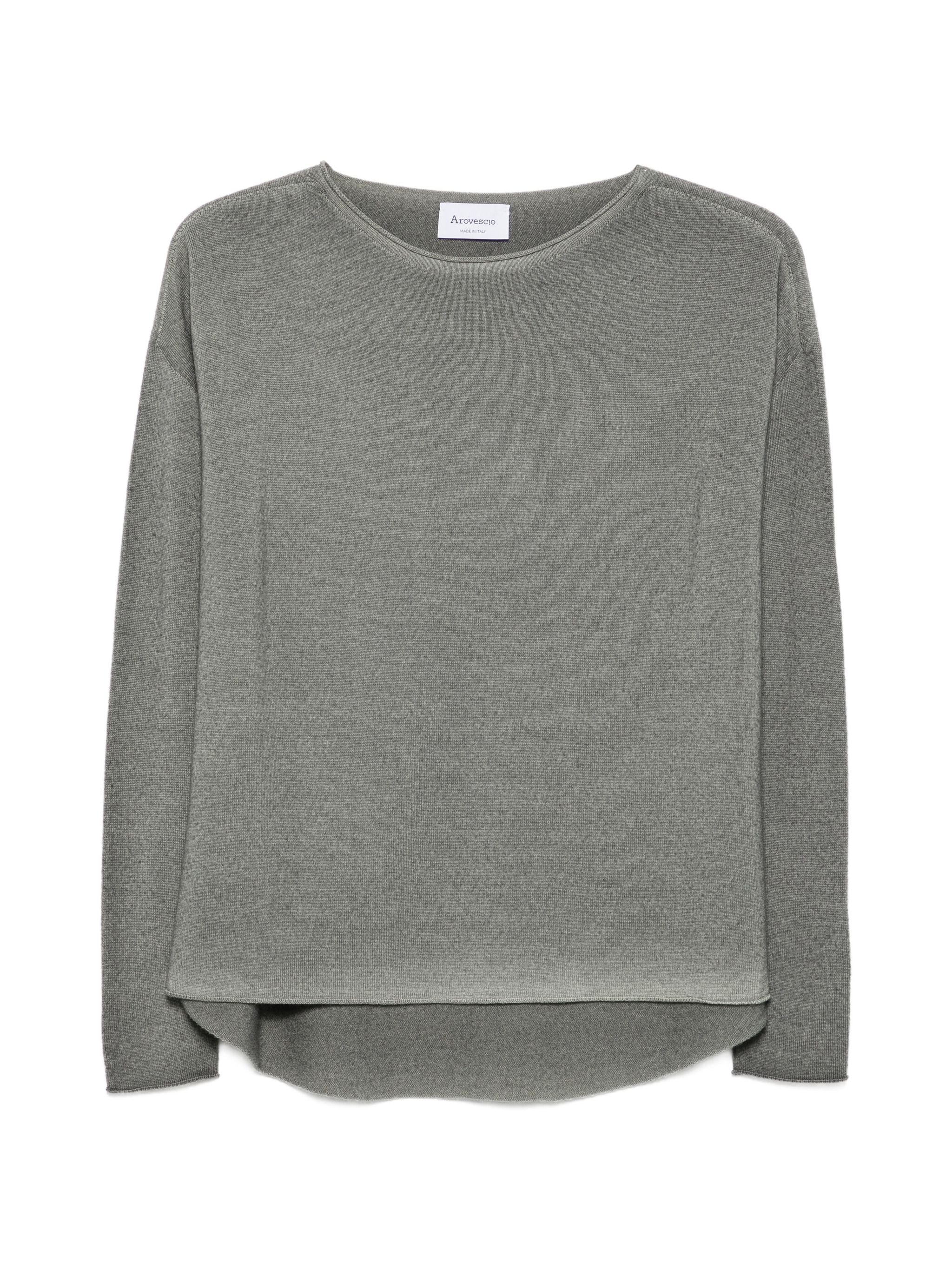 AROVESCIO BOAT NECK SWEATER