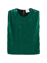 FORTE FORTE VELVET PLEATED TOP