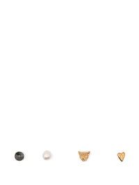 FORTE FORTE SET OF 4 SCULPTURE EARRINGS