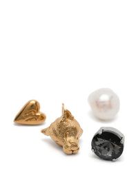 FORTE FORTE SET OF 4 SCULPTURE EARRINGS