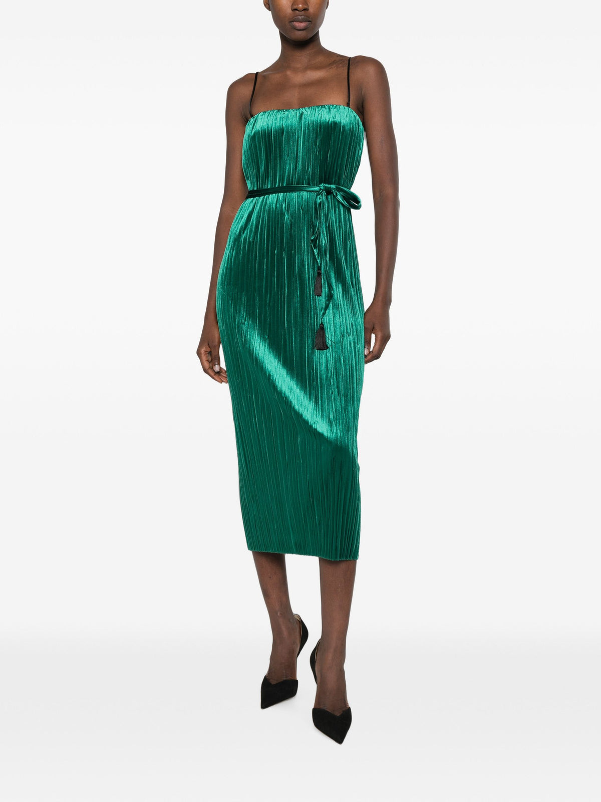 FORTE FORTE VELVET PLEATED DRESS