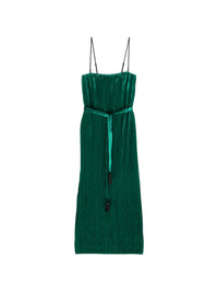 FORTE FORTE VELVET PLEATED DRESS