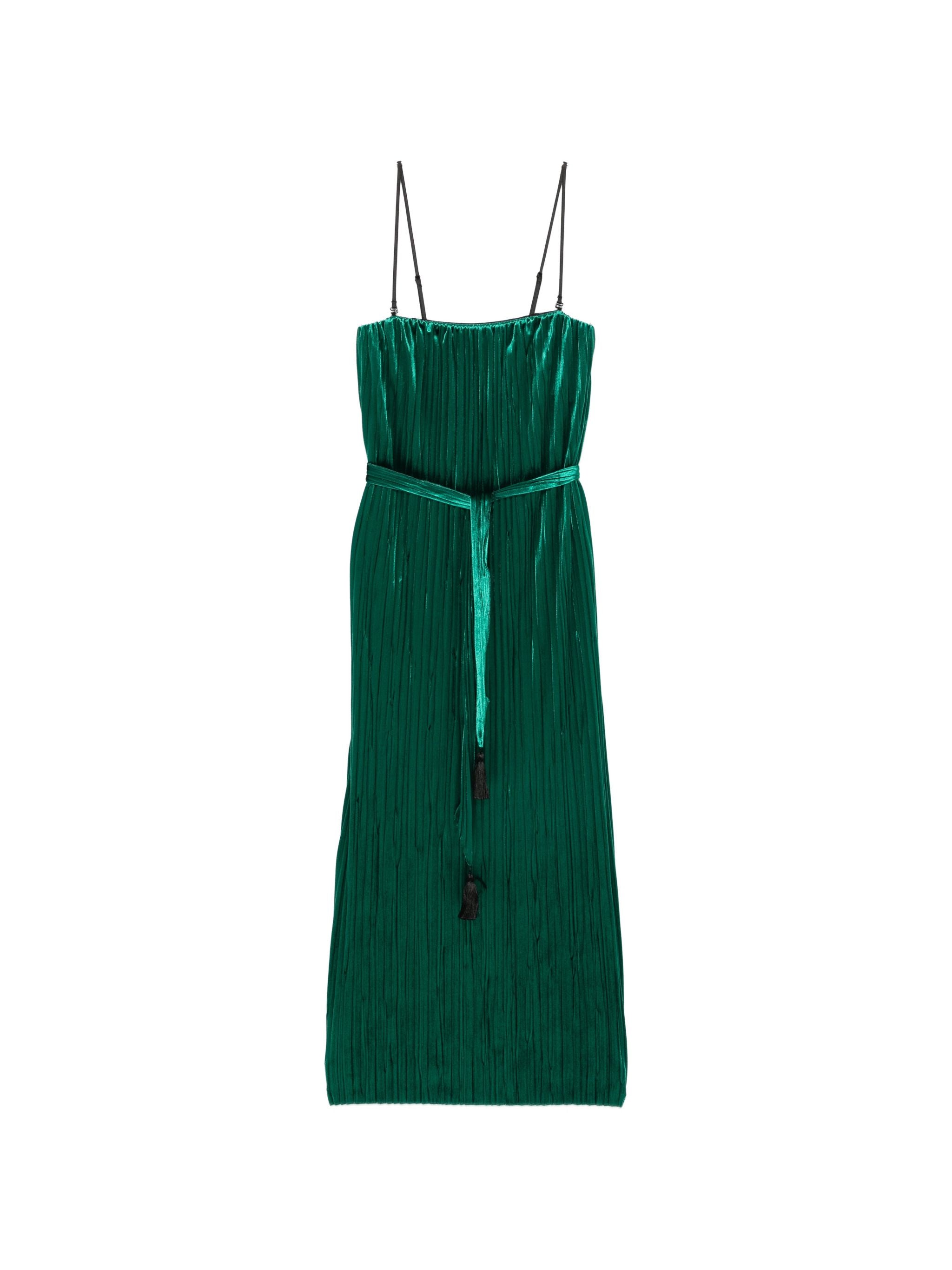 FORTE FORTE VELVET PLEATED DRESS