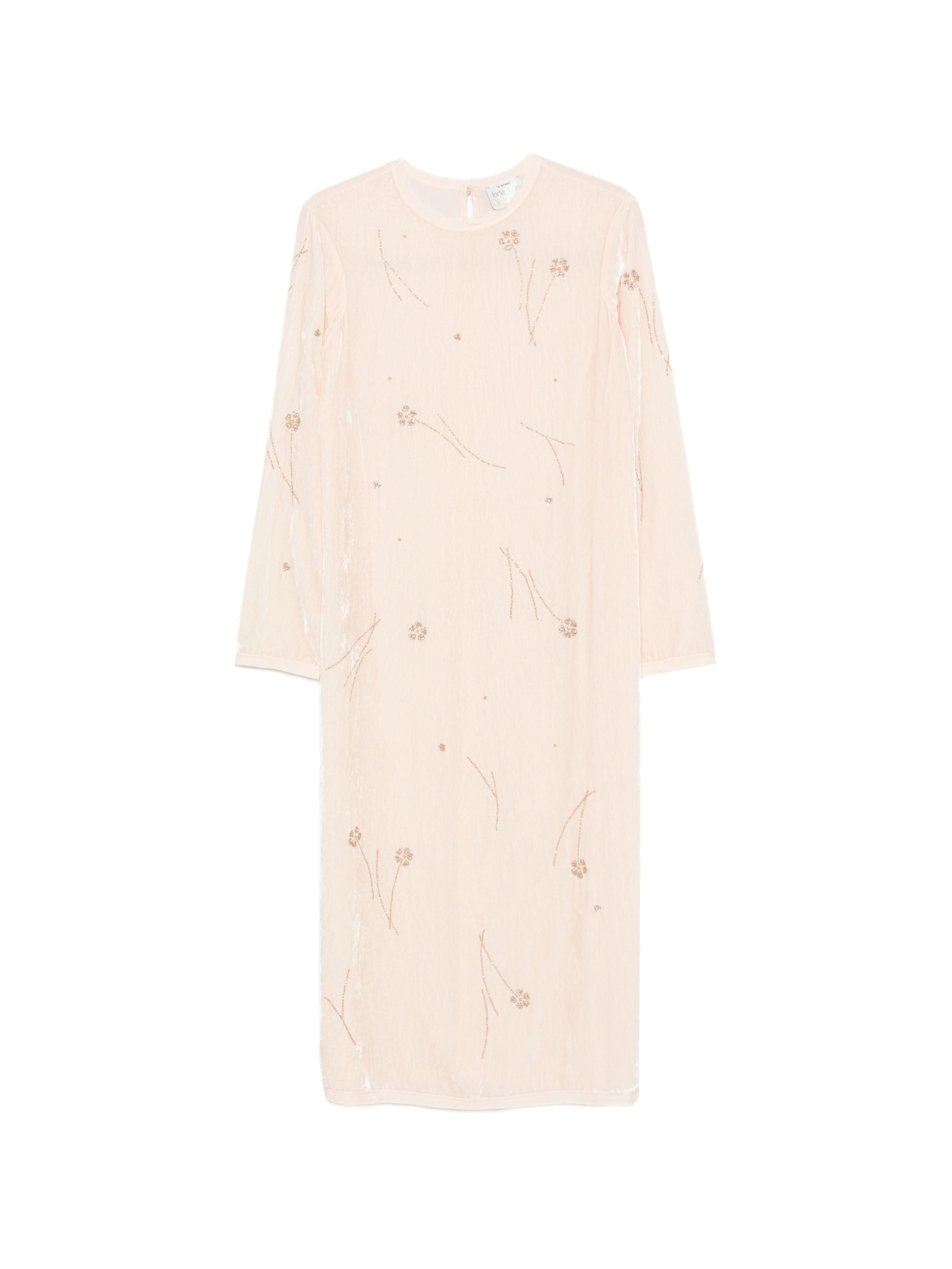 FORTE FORTE EMBROIDERED VELVET DRESS