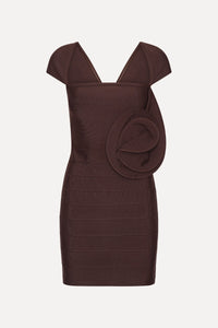 ROTATE ROSE CAP SLEEVE MINI DRESS