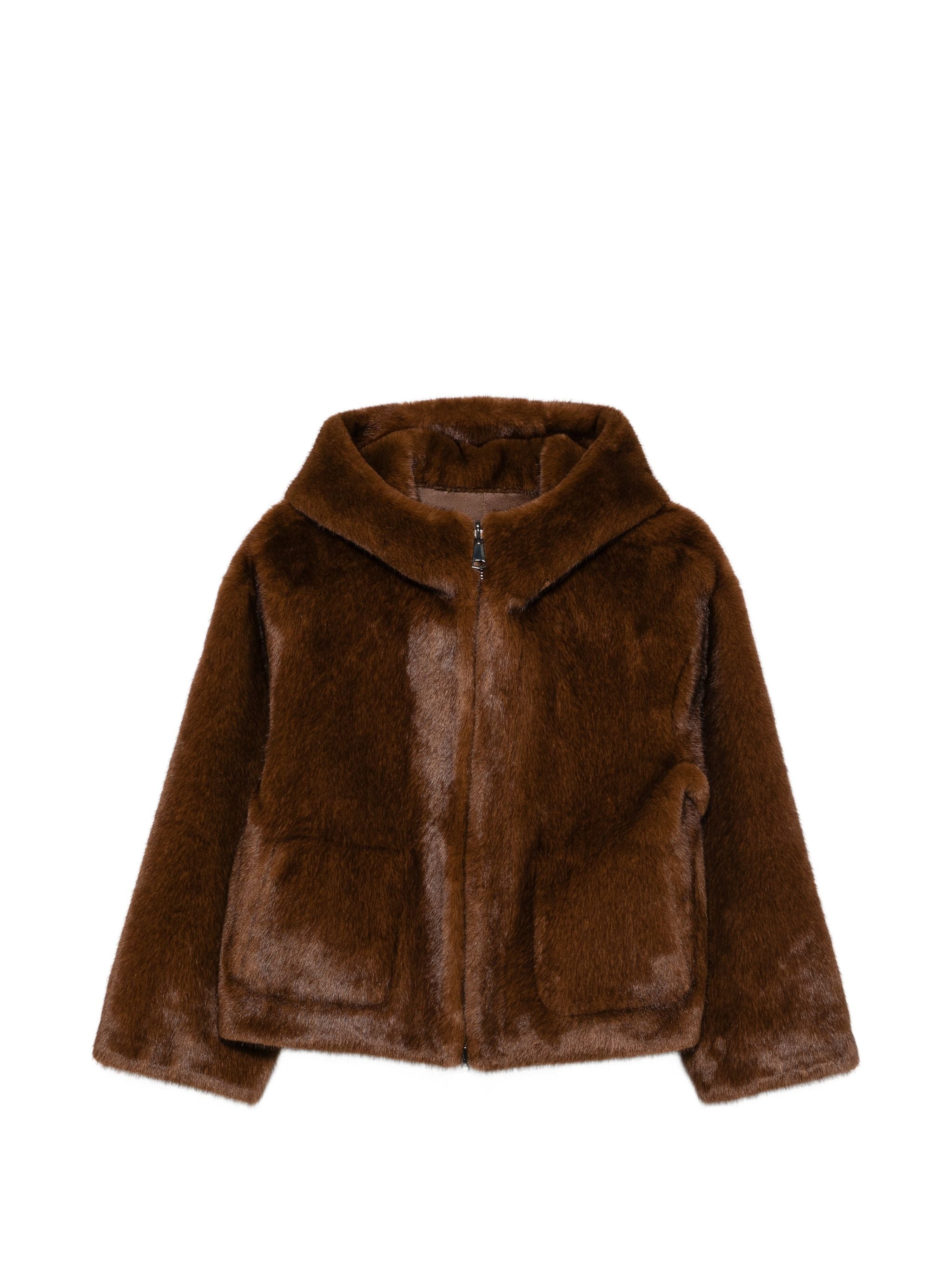 LOU ANDREA FAUX FUR HOODED JACKET