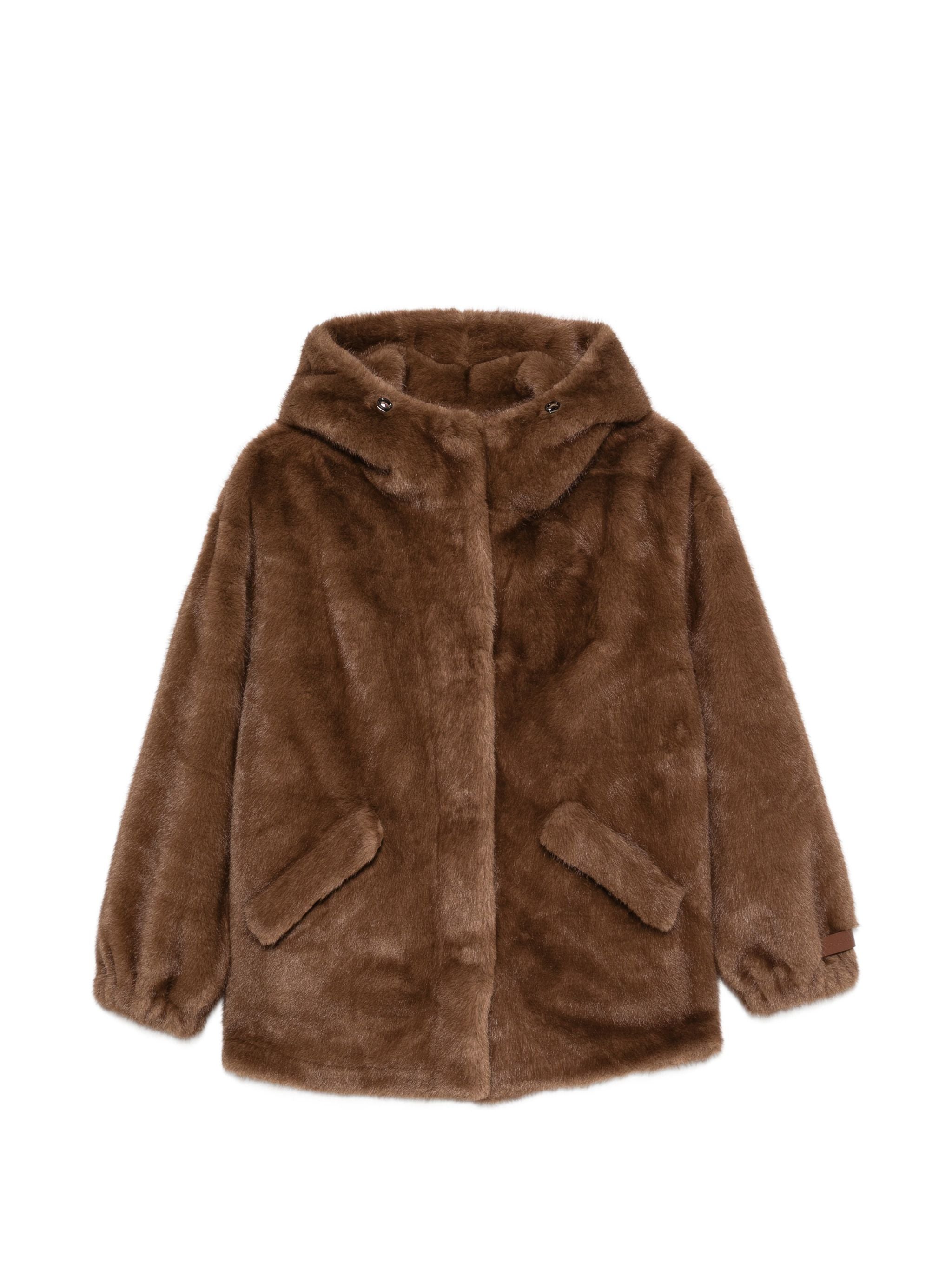 LOU ANDREA FAUX FUR HOODED COAT