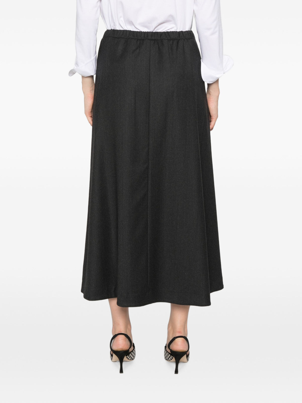 WHYCI MILANO FLARED MIDI SKIRT