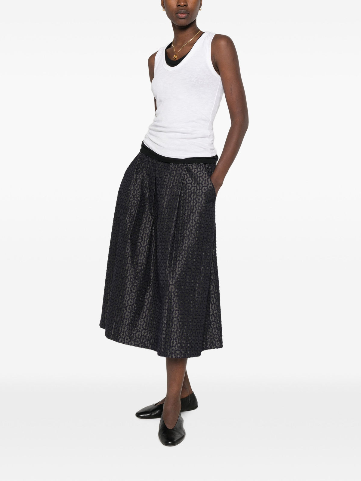 WHYCI MILANO JACQUARD MIDI SKIRT