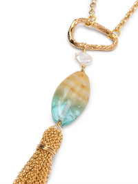FORTE FORTE FRINGES AND GLAASS NECKLACE