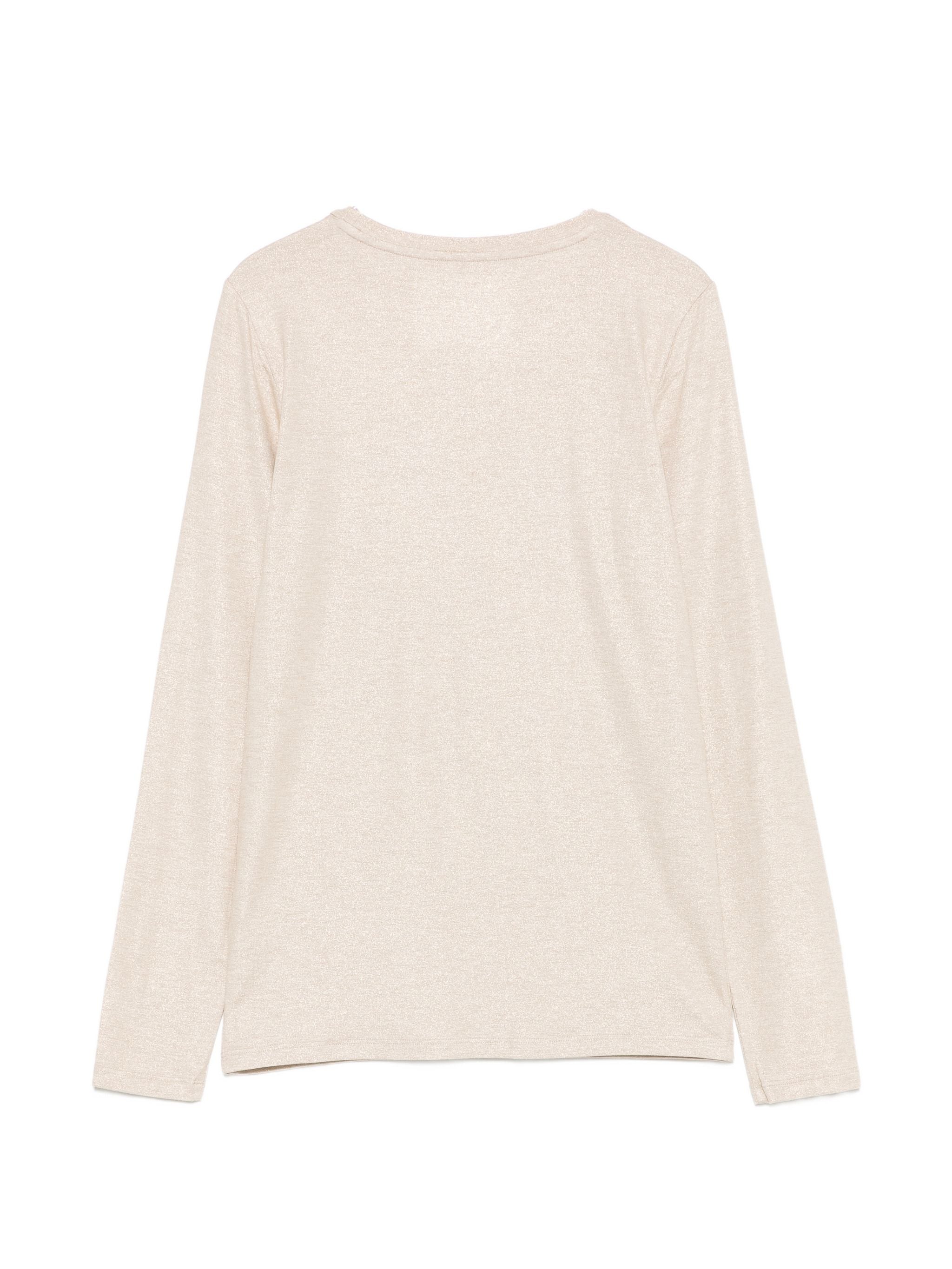 MAJESTIC ROUND NECK METALLIC TEE