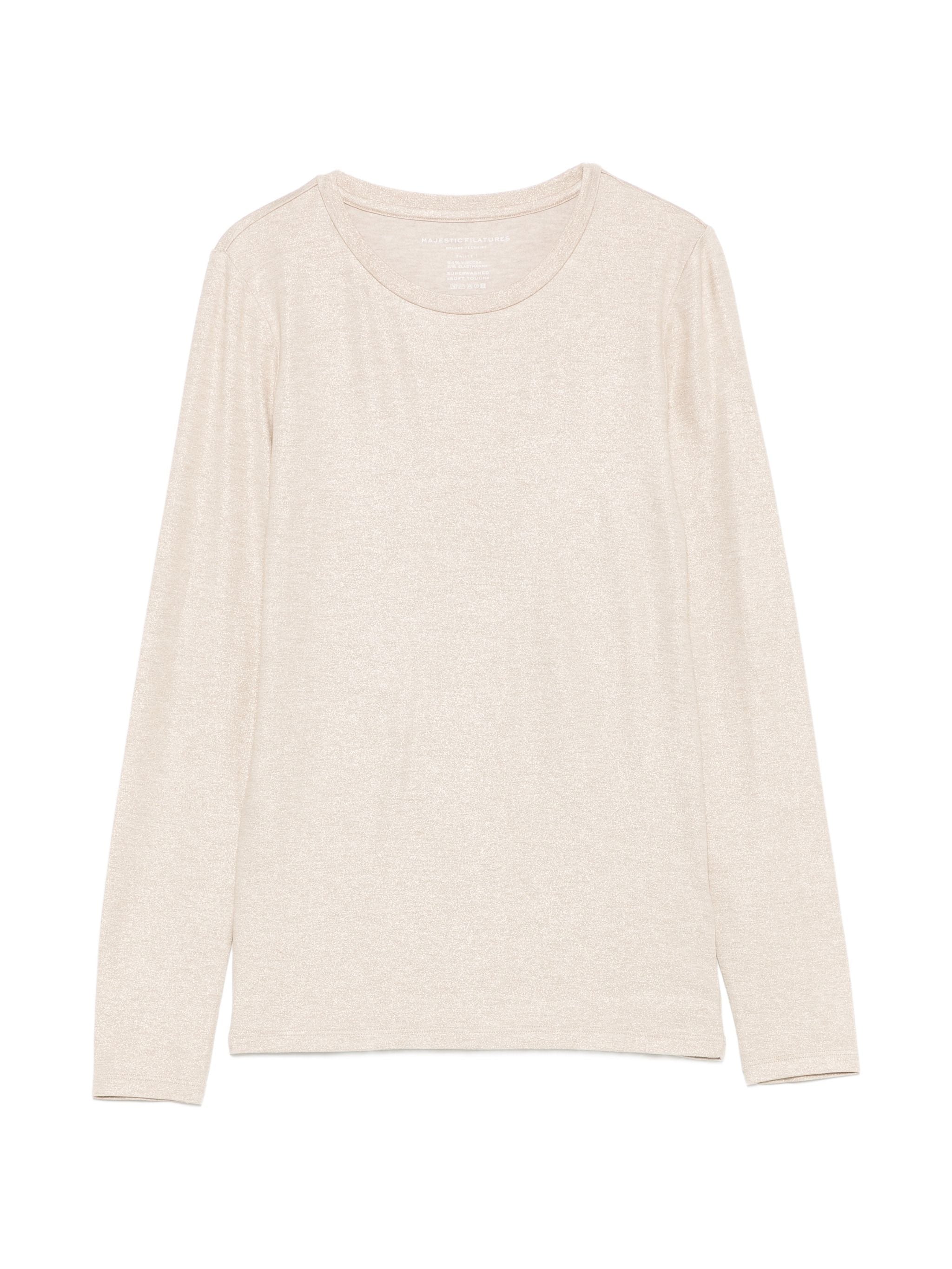 MAJESTIC ROUND NECK METALLIC TEE