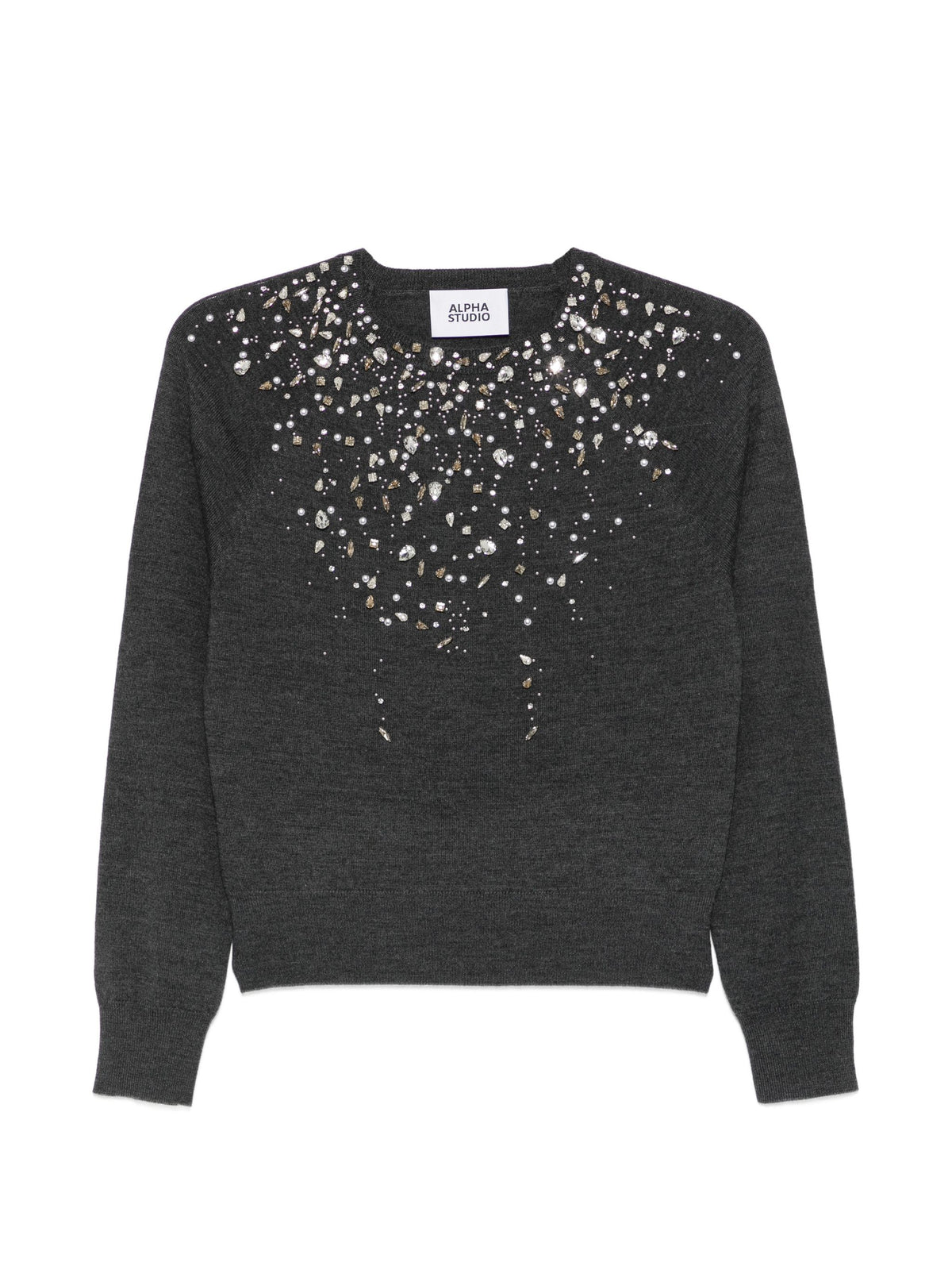 ALPHA STUDIO CRYSTAL SWEATER
