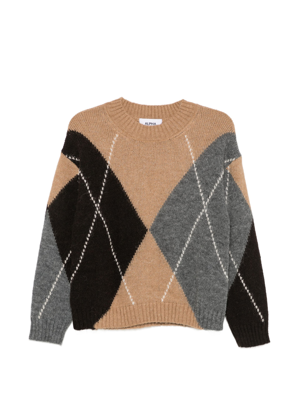ALPHA STUDIO ARGYLE SWEATER