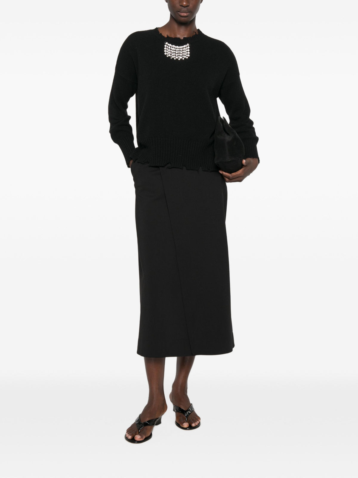 VIRGINIA BIZZI CRYSTAL SWEATER