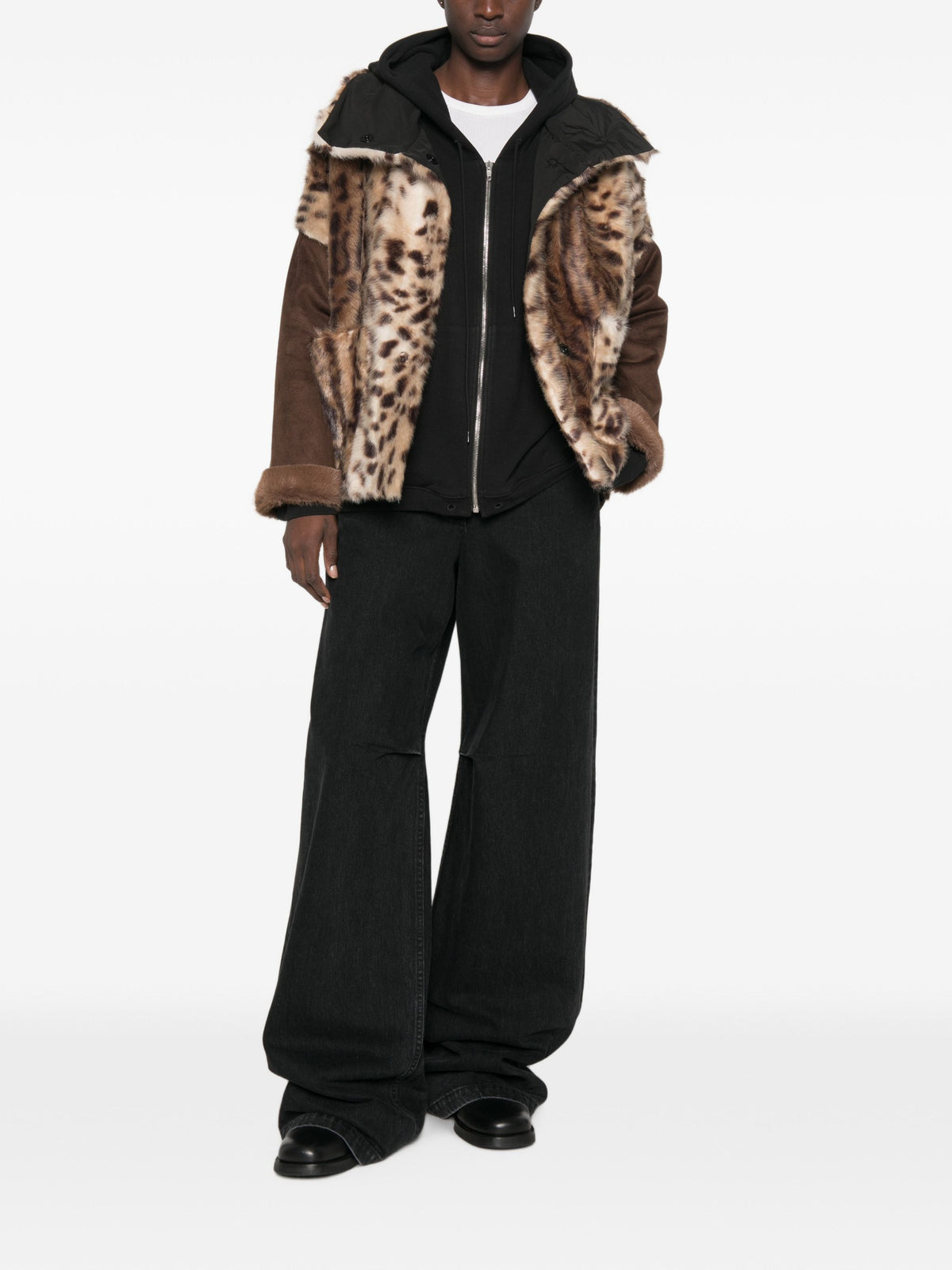 VIRGINIA BIZZI LEOPARD PRINT REVERSIBLE JACKE